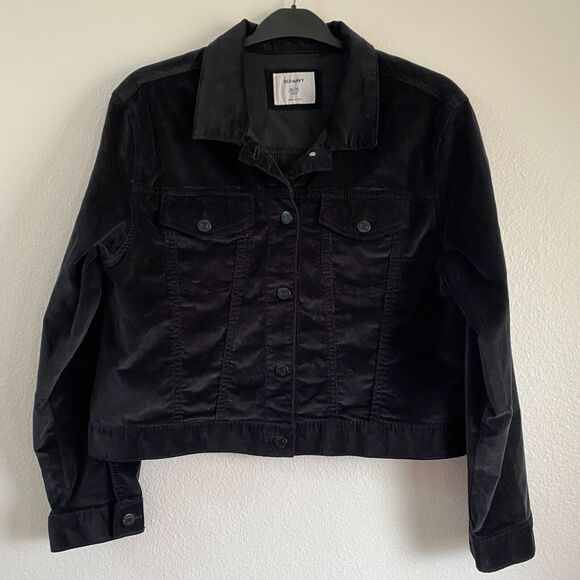 Girls Old Navy Velvet Cropp Black Jacket Size XXL (‎ 18 ) Plus - Picture 4 of 10